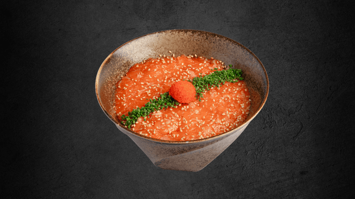 Salmon DonSalmon, masago, kampyo, chives, and sesame seeds.